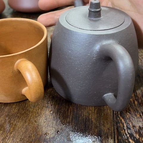 紫砂茶壶油***浆天清色汉掇300c c