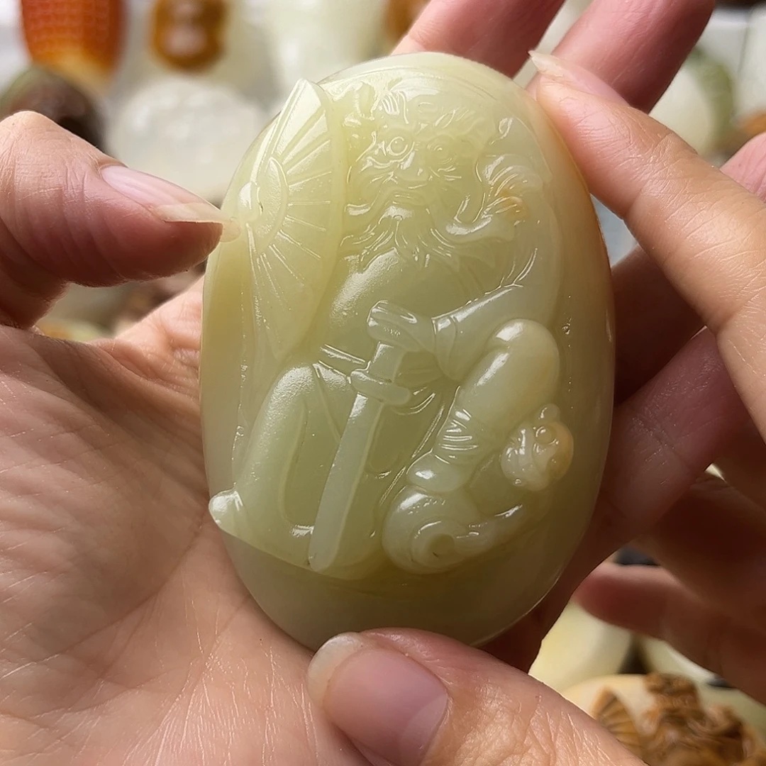 石材方解石手把摆件不退换钟馗