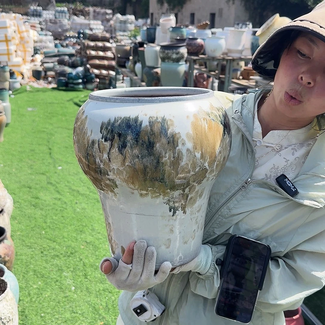 紫砂花盆王嫂花盆0618-656高30口22