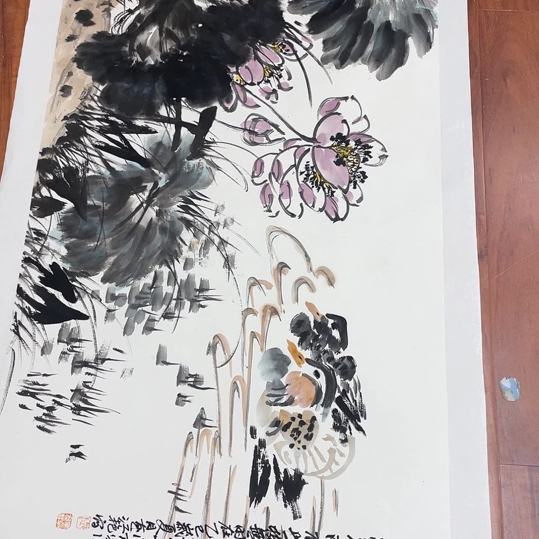 时***转国画我们一起努力奔跑