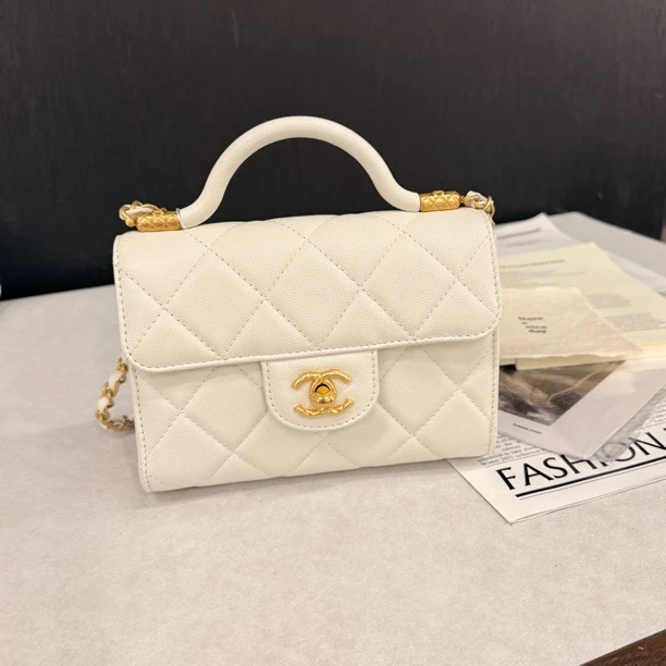 未使用 Chanel/香奈儿 大吉中古/香奈儿24A手工坊系列白金斜挎包