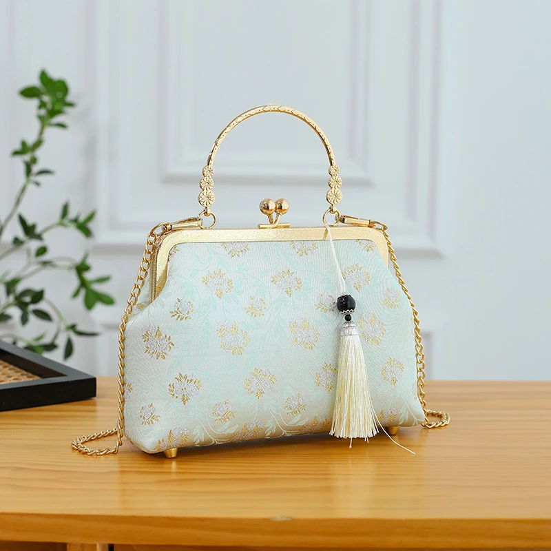 【金线莲】旗袍包中式包包手提女士汉服古风斜挎包婚礼手拎2258