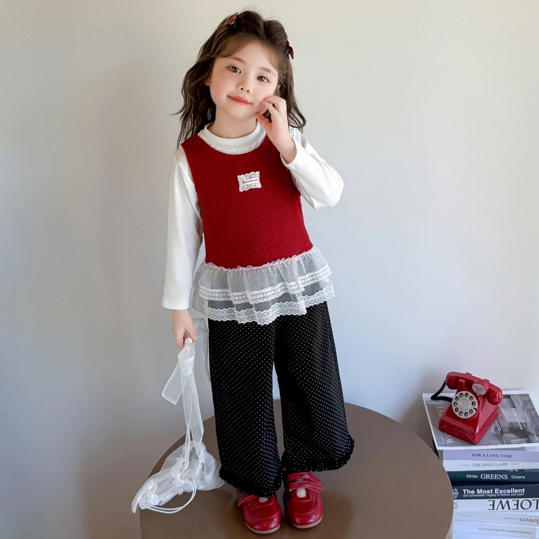 2025新款女童秋季套装女宝宝洋气长袖长裤子马三件套儿童春秋装潮