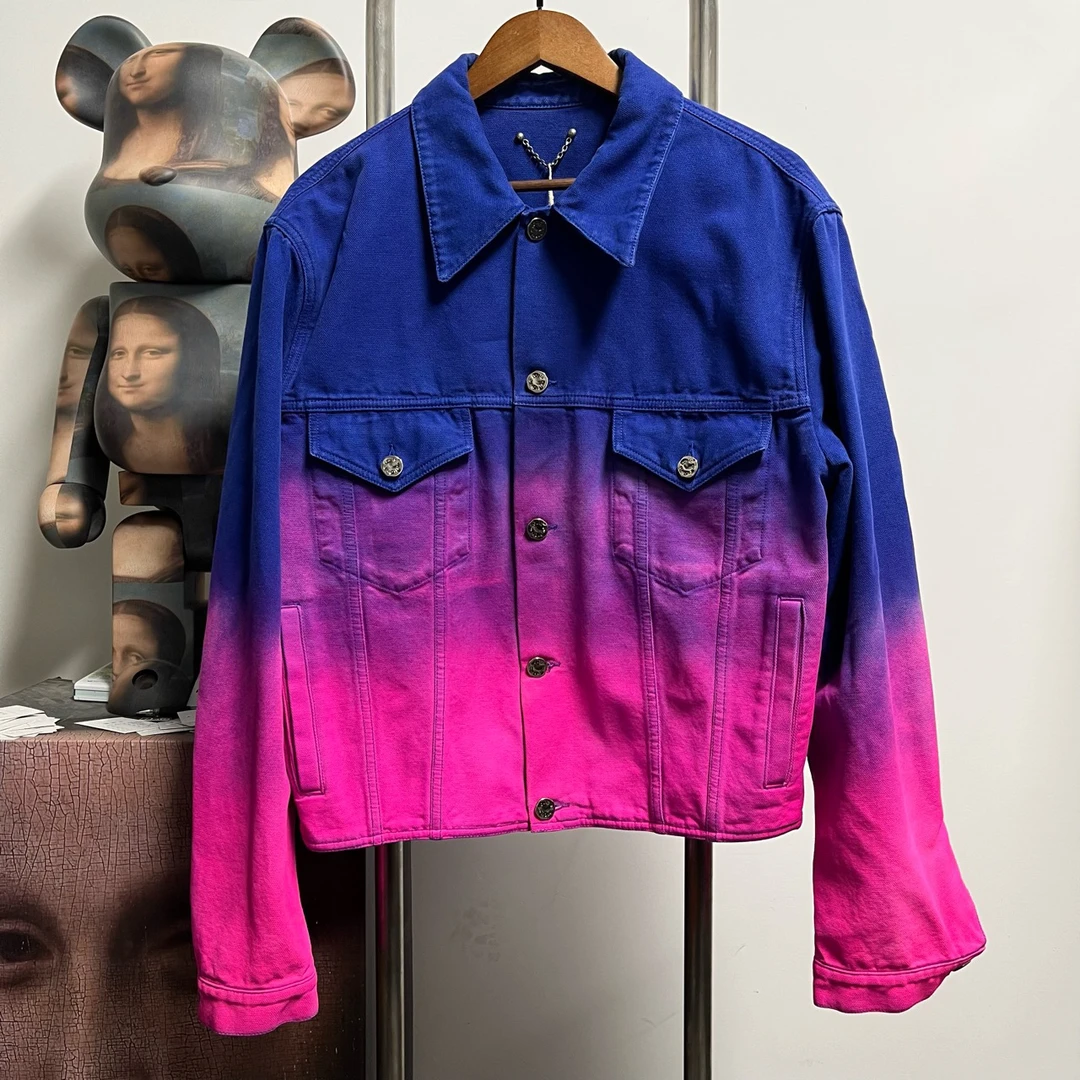99新 LouisVuitton/路易威登 霓虹渐变牛仔外套K0520 48码Y62X56