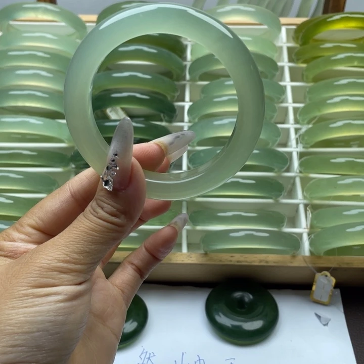 懒***王蛇纹石玉合金手镯