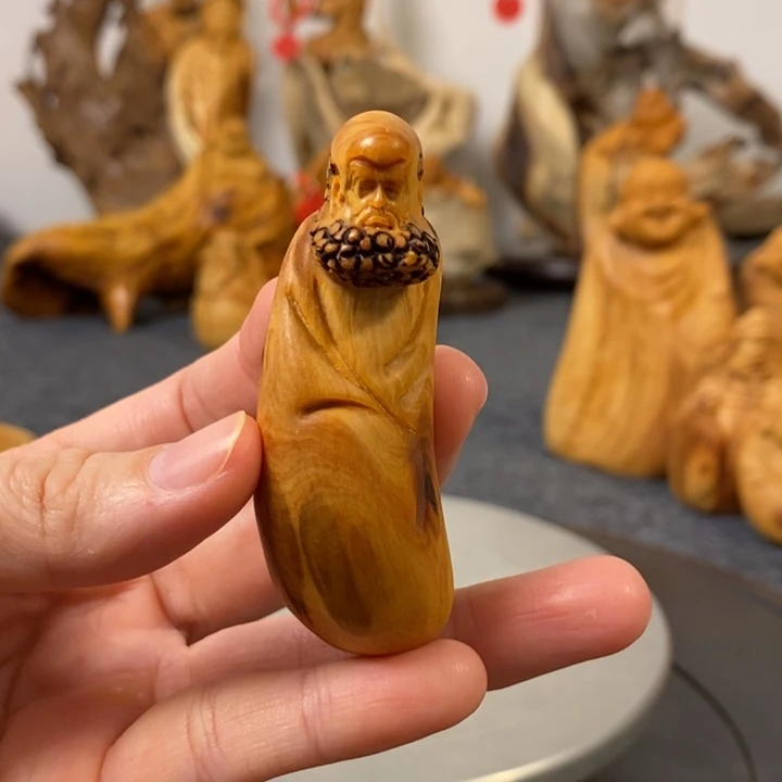 柏木（崖柏）崖柏达摩手把件