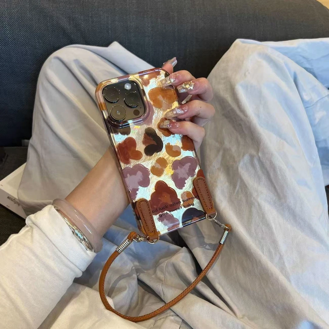 复古英文字母油画适用苹果17Promax手机壳16冰川纹14创意1312防摔