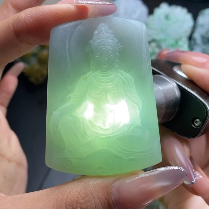 定制翡翠未镶嵌观音