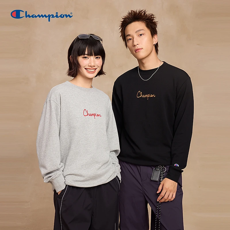 【DB】Champion冠军时尚休闲潮流宽松印花情侣圆领卫衣U5DSWJM009