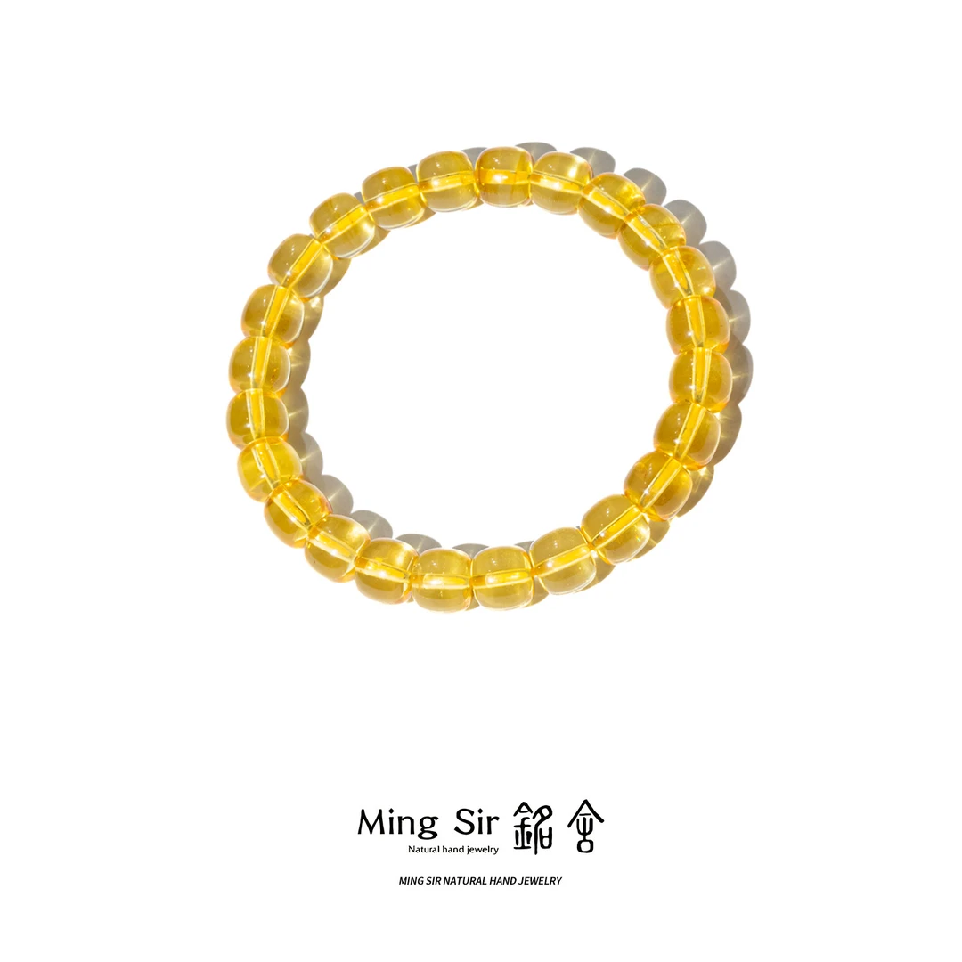 【铭舍 2025新春限定云端·金珀】蜜蜡老型精工极限弧手串