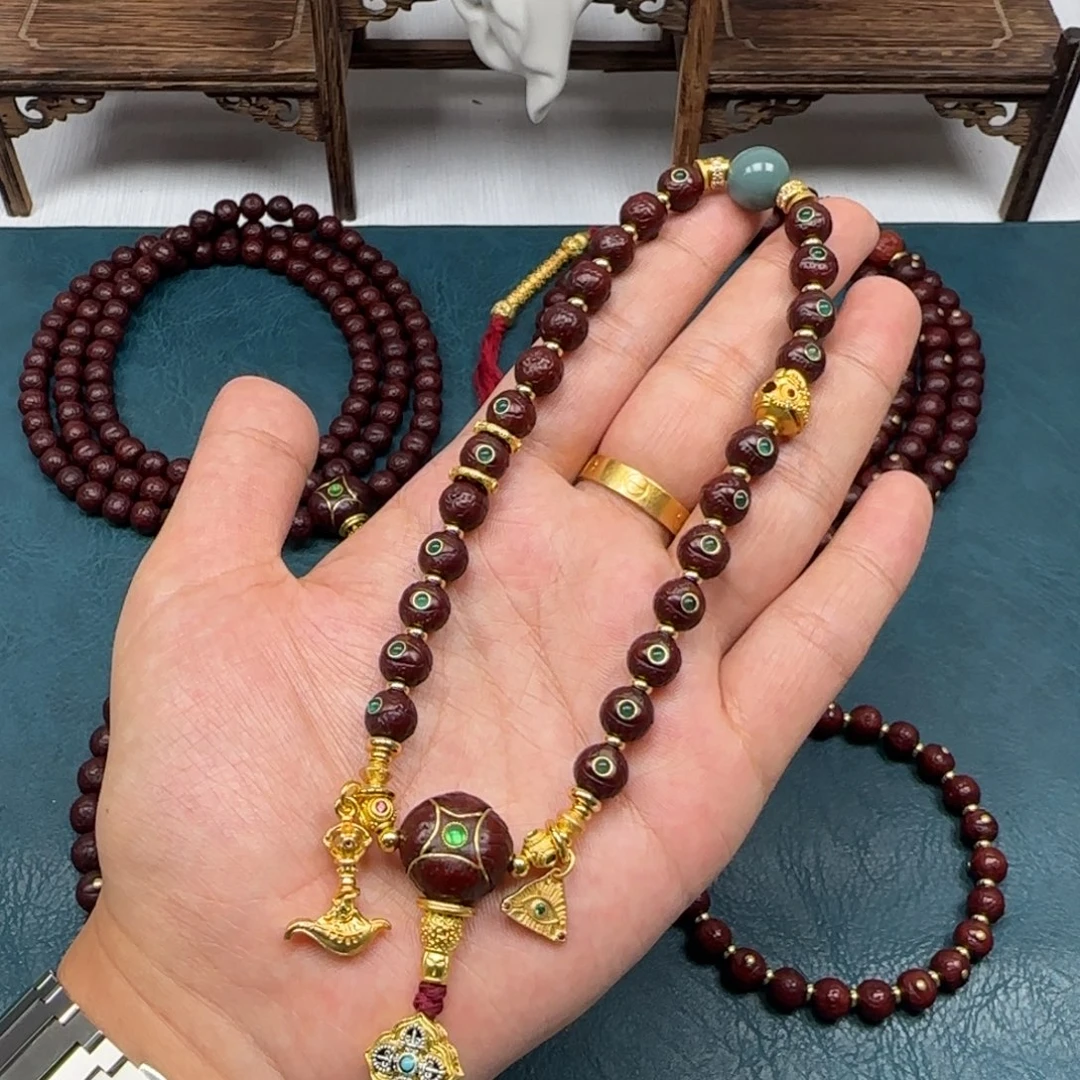 ****️凤眼菩提吊坠凤眼绿宝手持8.5满配