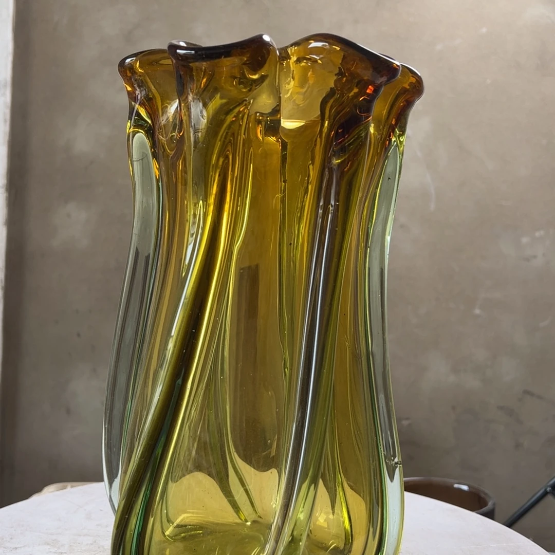 弘扬琉璃花器微瑕高度31