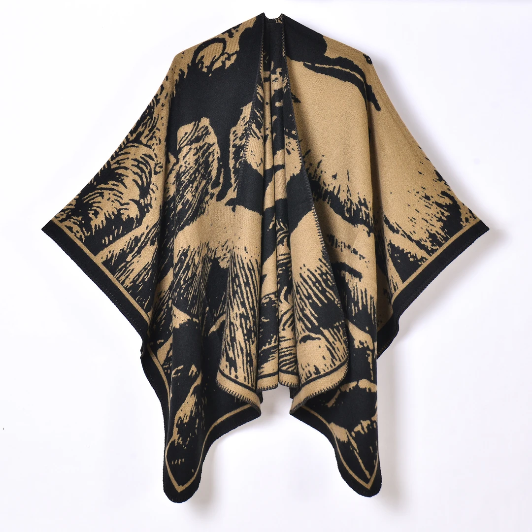 披肩防寒高级感新款仿羊绒户外外搭保暖露营披风直销四季男女外搭