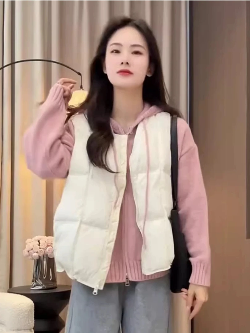 短款羽绒马夹外套女2025秋冬新款时尚高级感小个子加厚保暖上衣