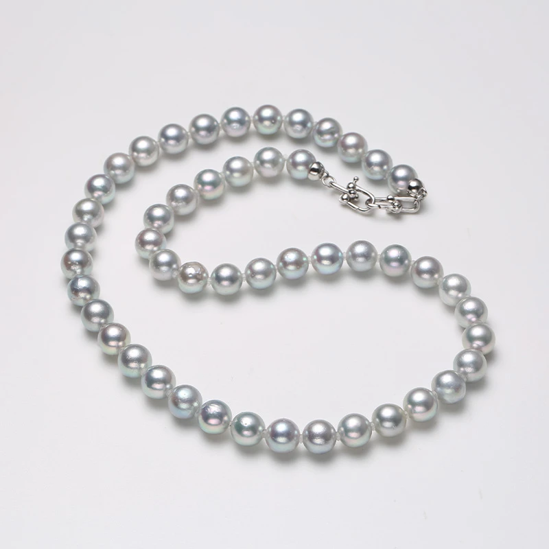 【短发七七】海水akoya真多麻珍珠项链/8-9mm/s925