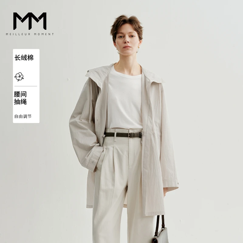 MM麦檬商场款连帽抽绳休闲百搭短外套春5G3110412