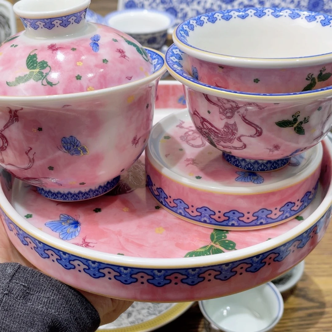 盖碗陶瓷景德镇陶瓷工厂福利价
