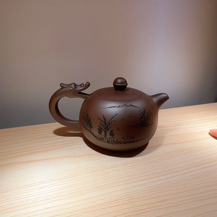 紫砂茶壶缪*苇宜兴原矿手工紫砂壶