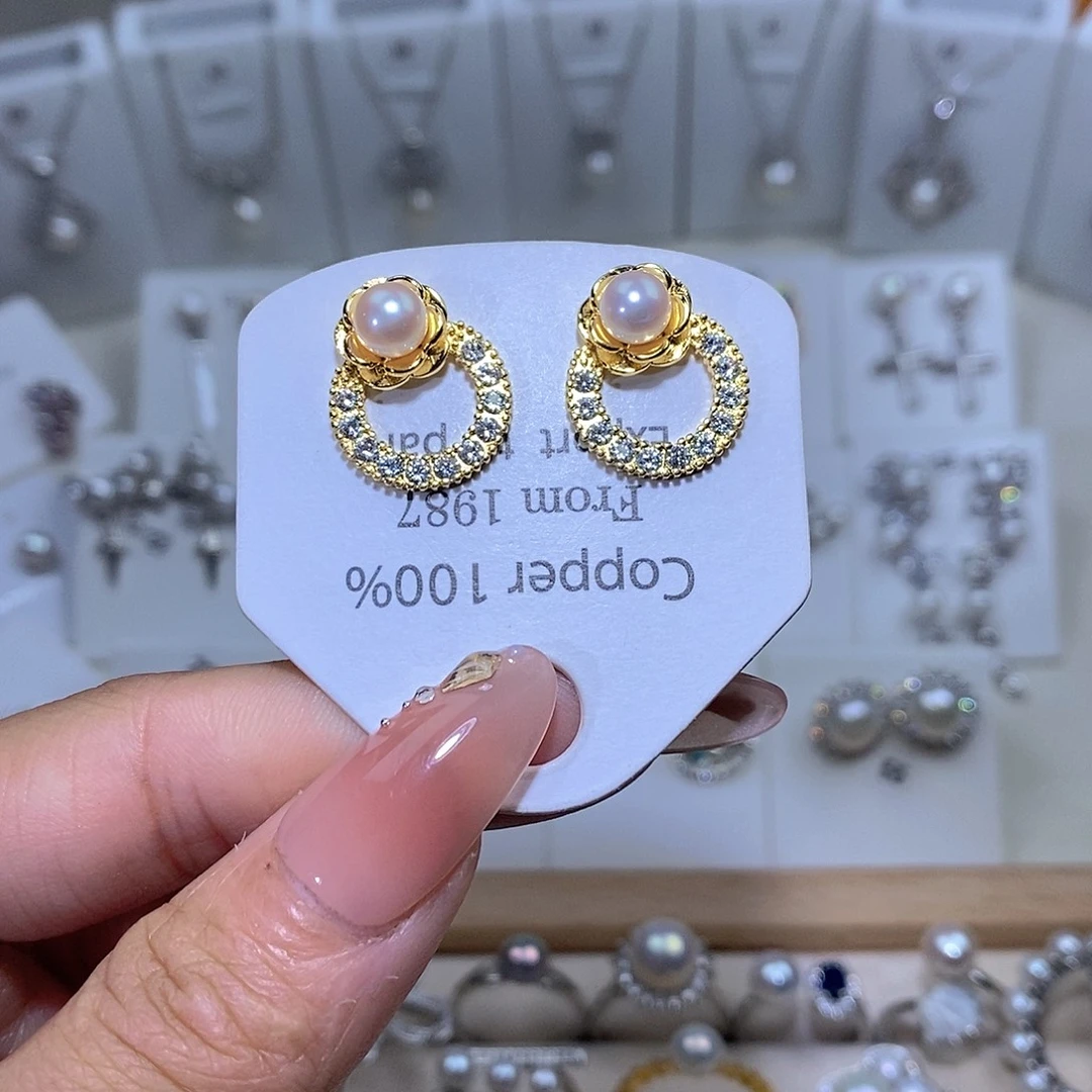 淡水珍珠耳饰未镶嵌