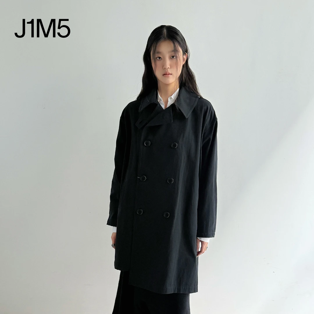 J1M5买手店 YS 25秋冬 不规则双排扣风衣 设计师品牌