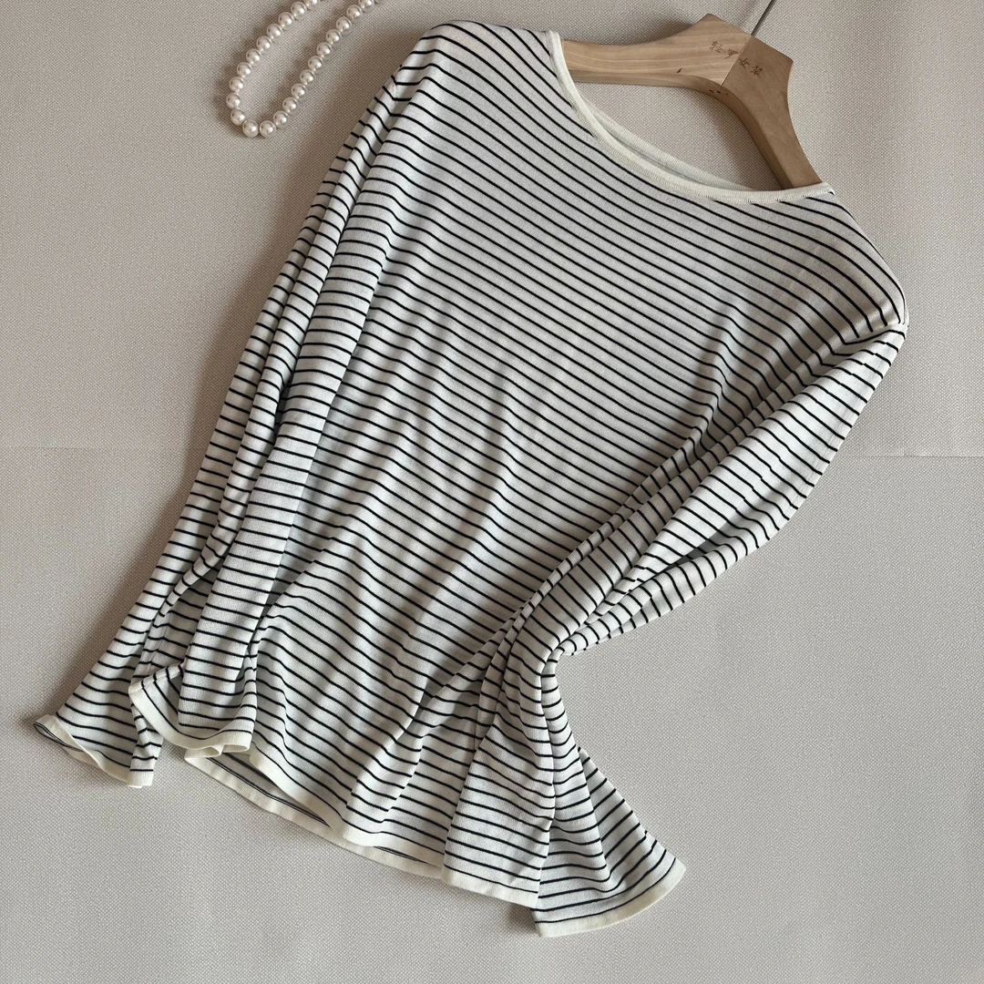 钢琴·超细莱赛尔时尚减龄宽松针织打底衫T恤