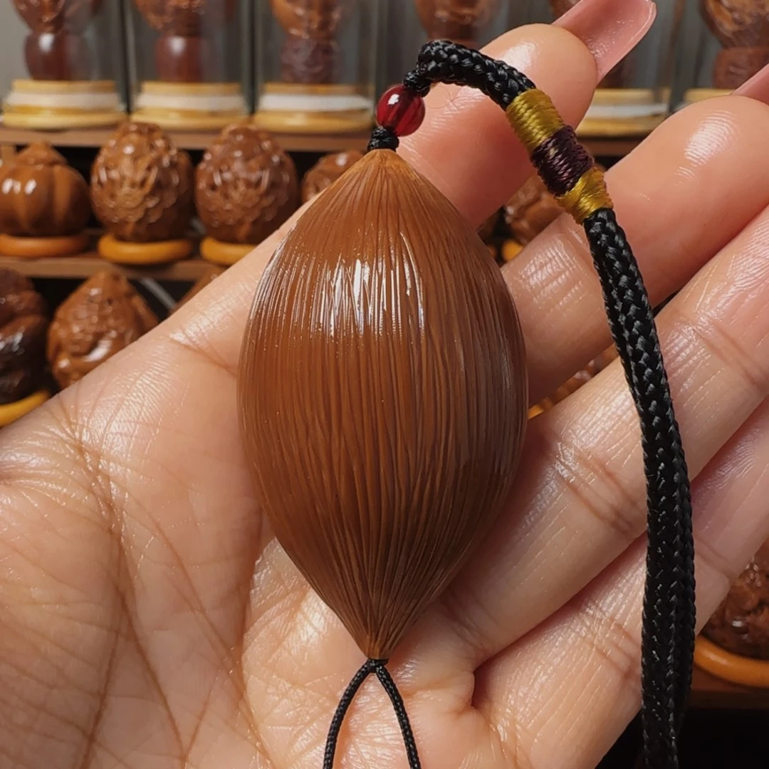 橄榄核把件单面拉丝款手把件33不送油和刷