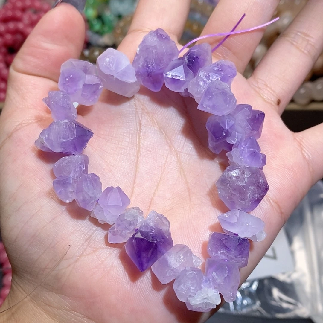 【闪购商品】水晶手链银S925镶嵌紫晶牙100