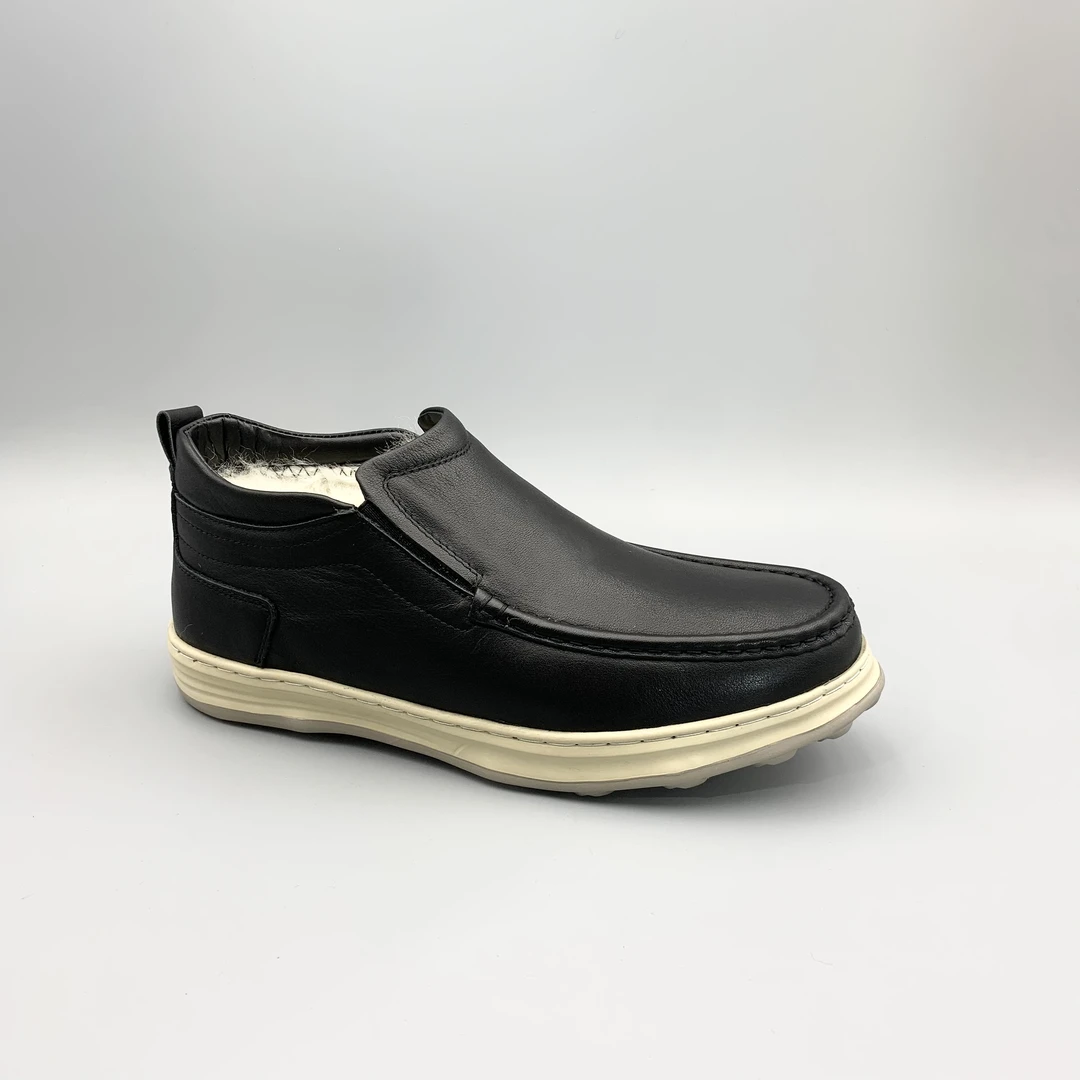 真皮休闲男士羊毛内里鞋23037