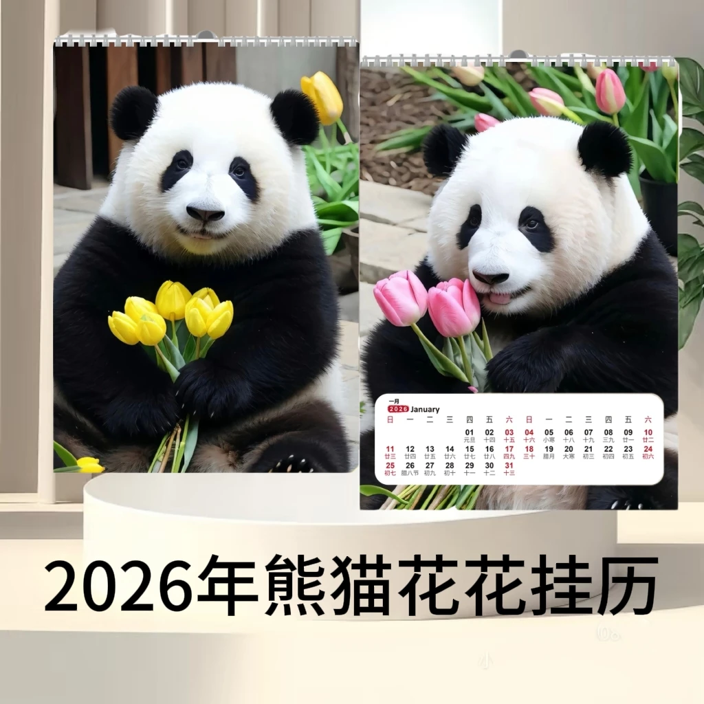 大熊猫周边挂历台历桌面日历粉丝收藏应援礼物送同学