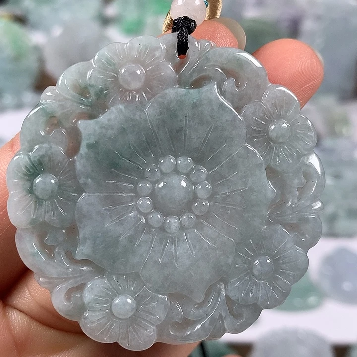 颈饰未镶嵌翡翠花开富贵福利