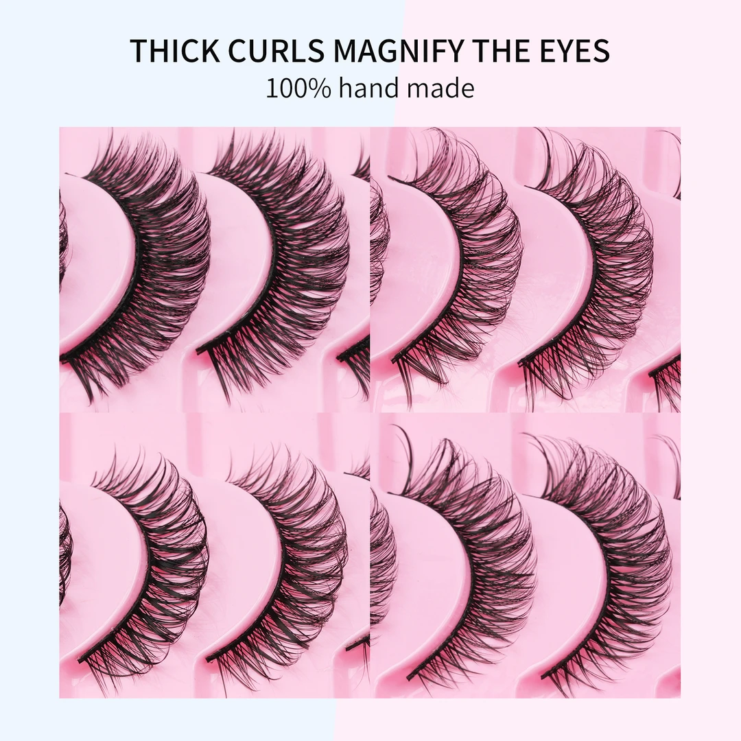 欧美跨境俄罗斯DD翘假睫毛浓密立上镜欧美眼睫毛工厂稳定货源