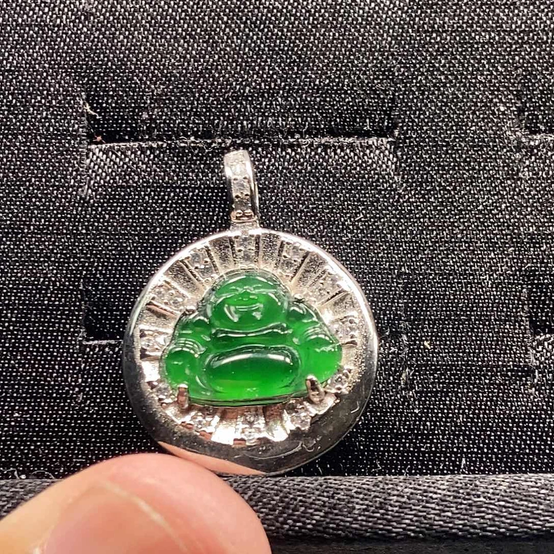 翡翠银S925镶嵌颈饰