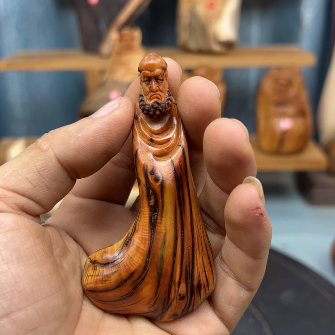 木不*崖柏木摆件手把件