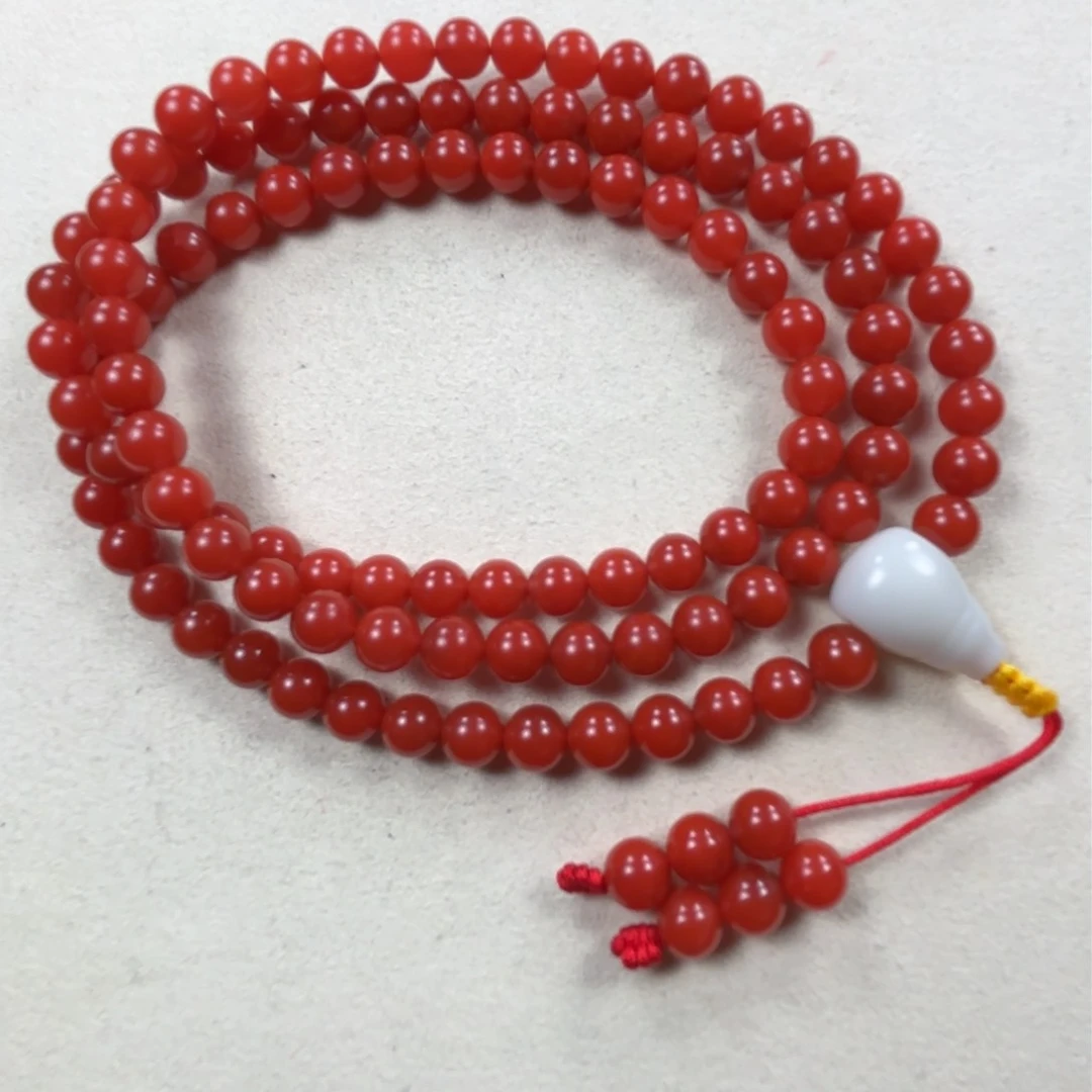 未镶嵌官坡锦红6➕多圈南红玛瑙