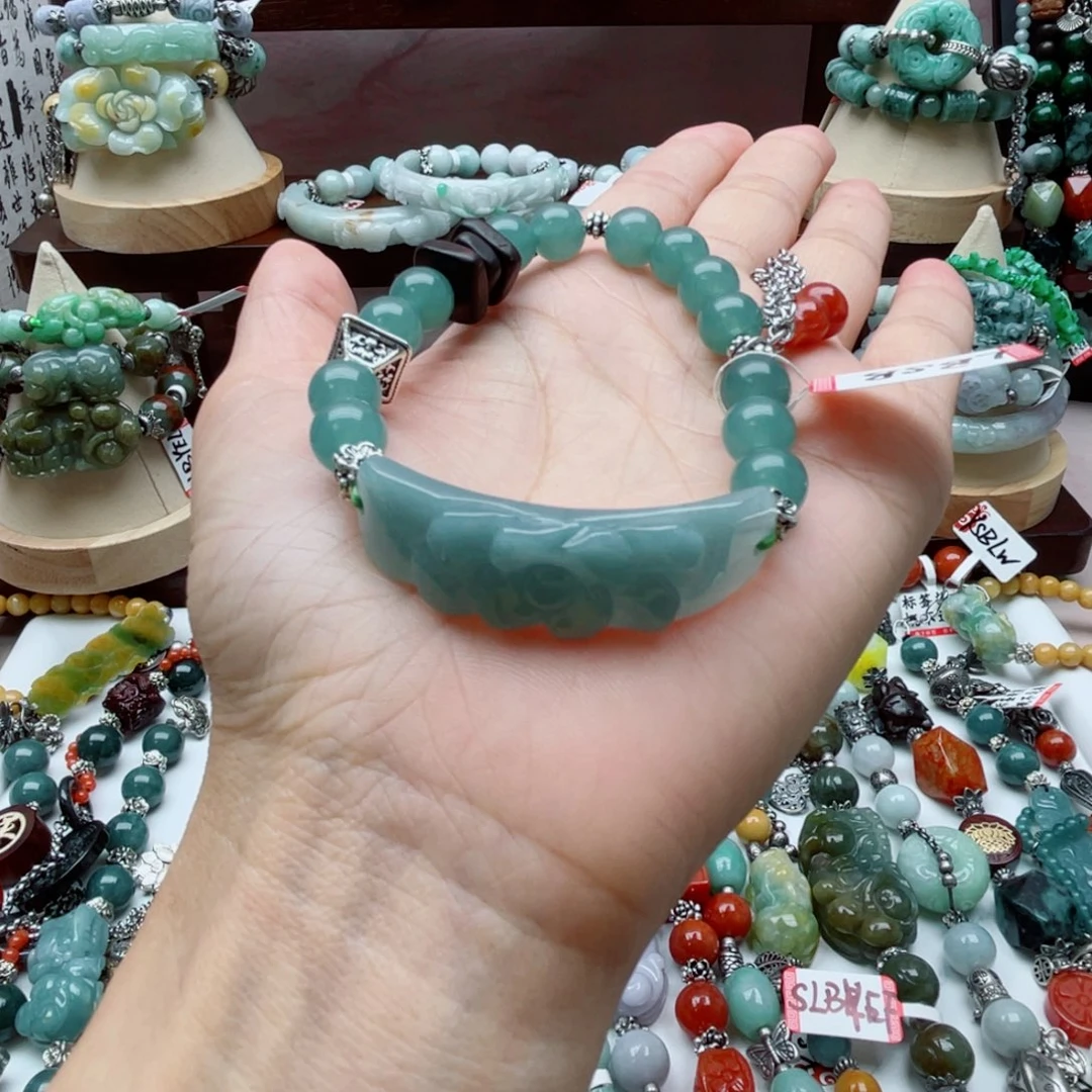翡翠未镶嵌手链手牌