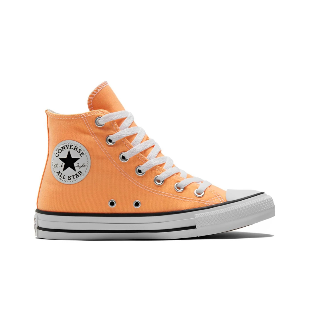 Converse 潮流舒适 防滑耐磨 高帮 帆布鞋 男女同款 橙色 A04392C