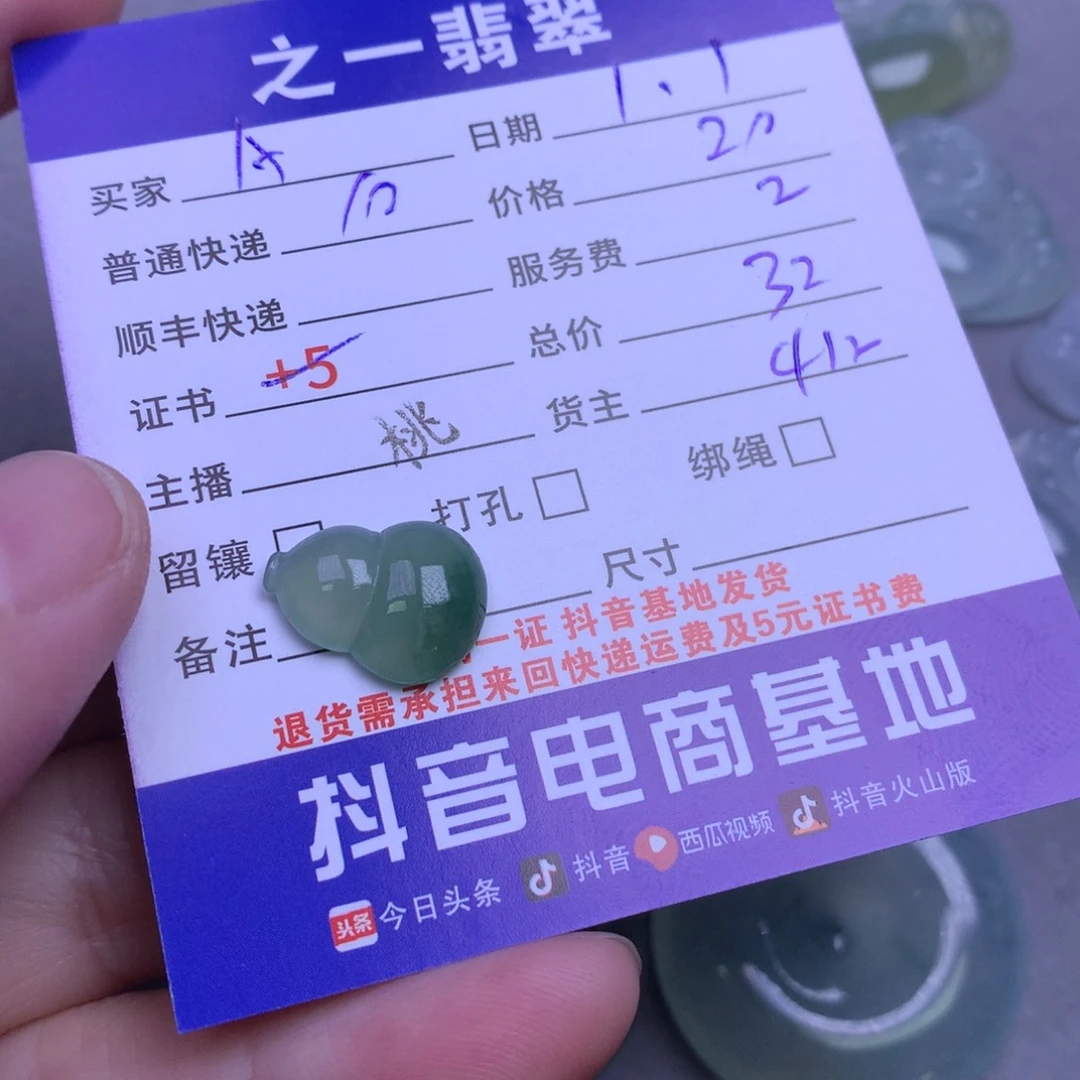 颈饰未镶嵌翡翠A***g