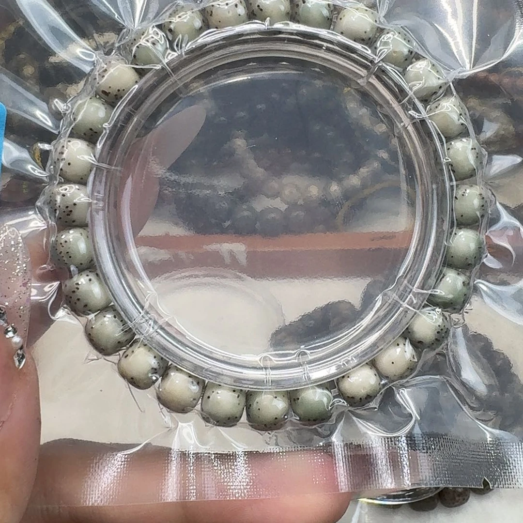 星月菩提手串25高端糯冰半臂大留白河豚87