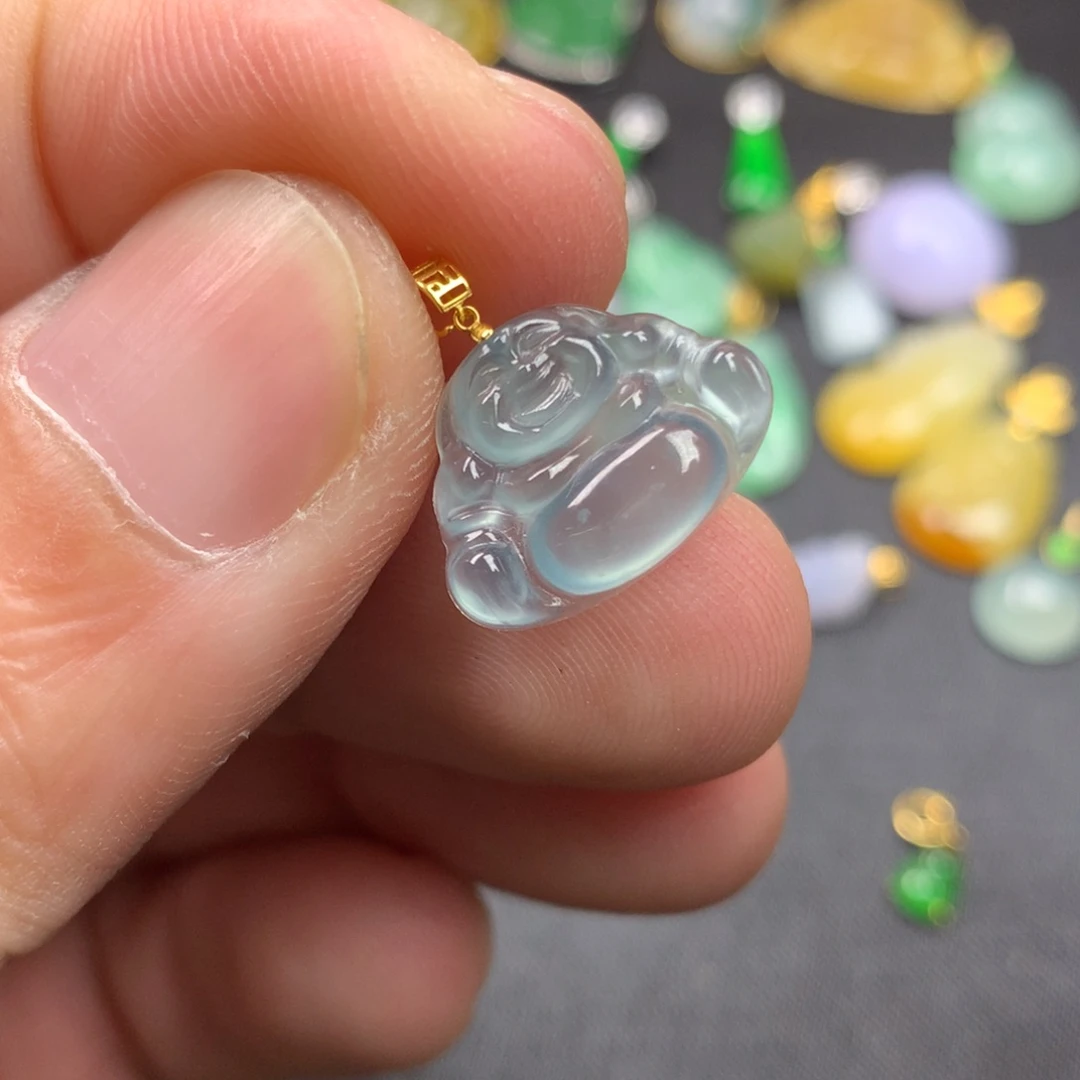 【闪购商品】颈饰18K金镶嵌翡翠翡翠