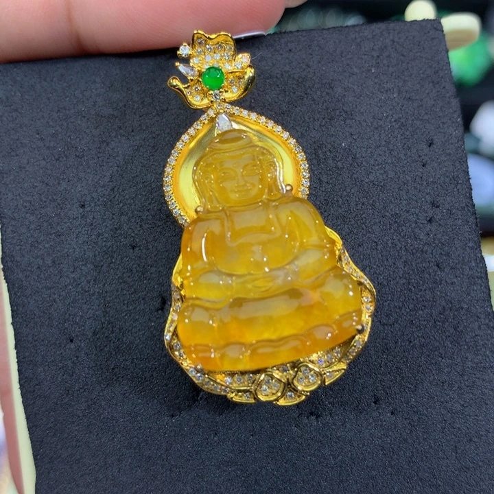 18K金镶嵌手链翡翠翡翠