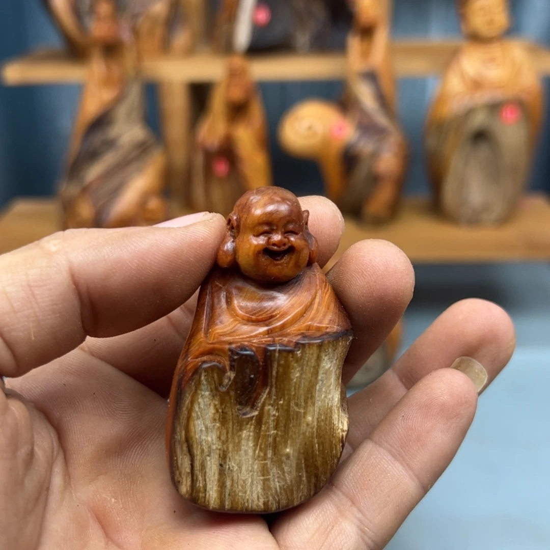 河***部木崖柏木摆件手把件