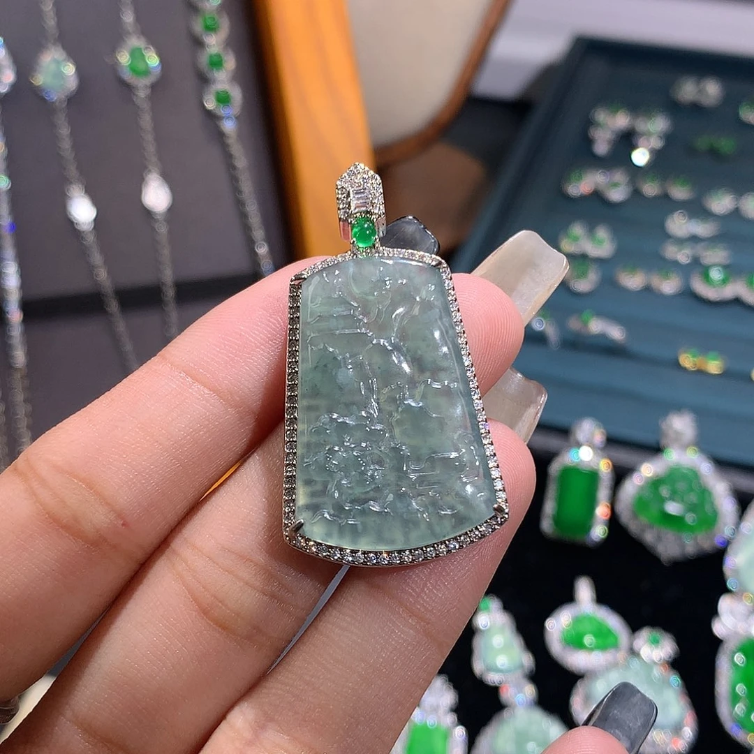 翡翠未镶嵌吊坠(不含链)