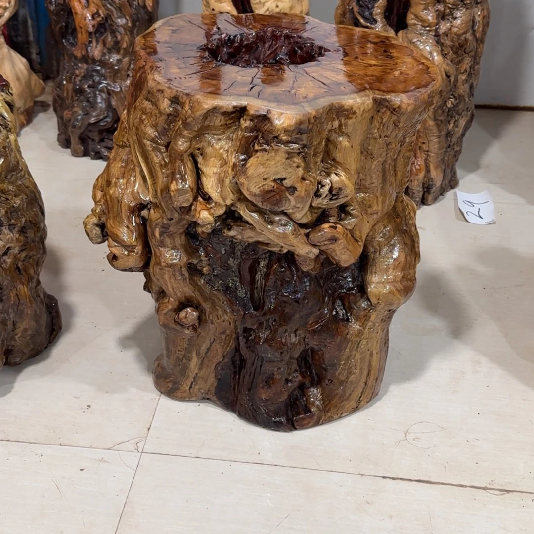 石***布龙纹鸡心枣木手工艺品