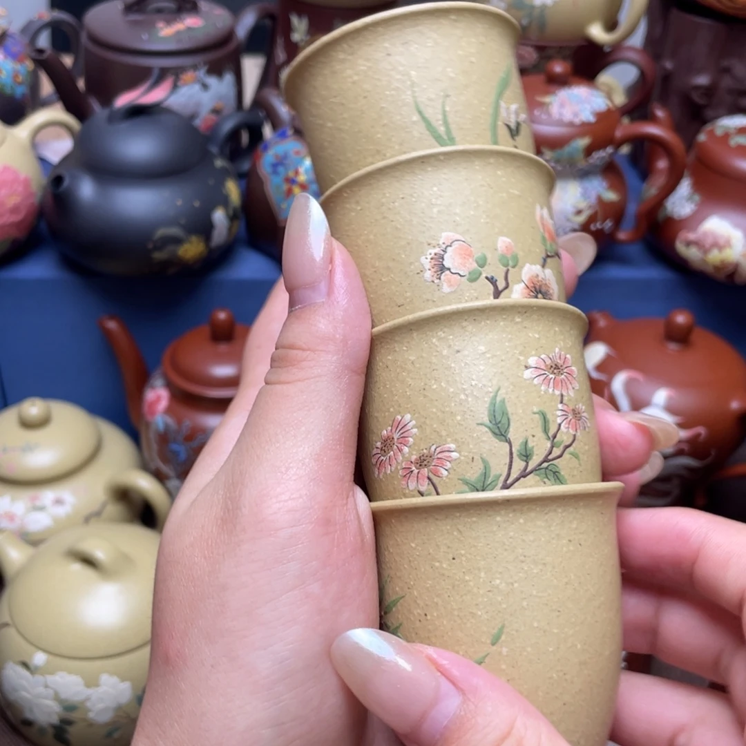 茶杯紫砂紫砂主人杯50cc*4