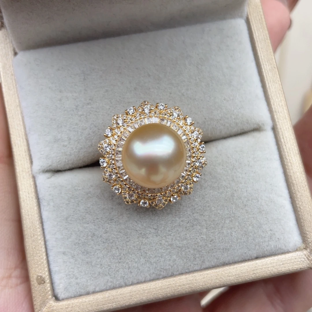 海水珍珠戒指银S925镶嵌G56