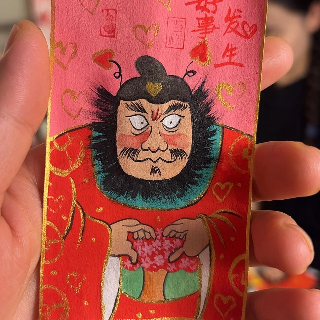 蓝***菇纯手绘钟馗文创画