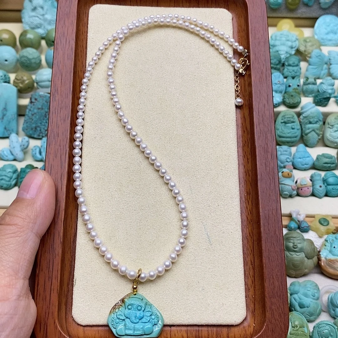 未镶嵌绿松石珠宝半成品