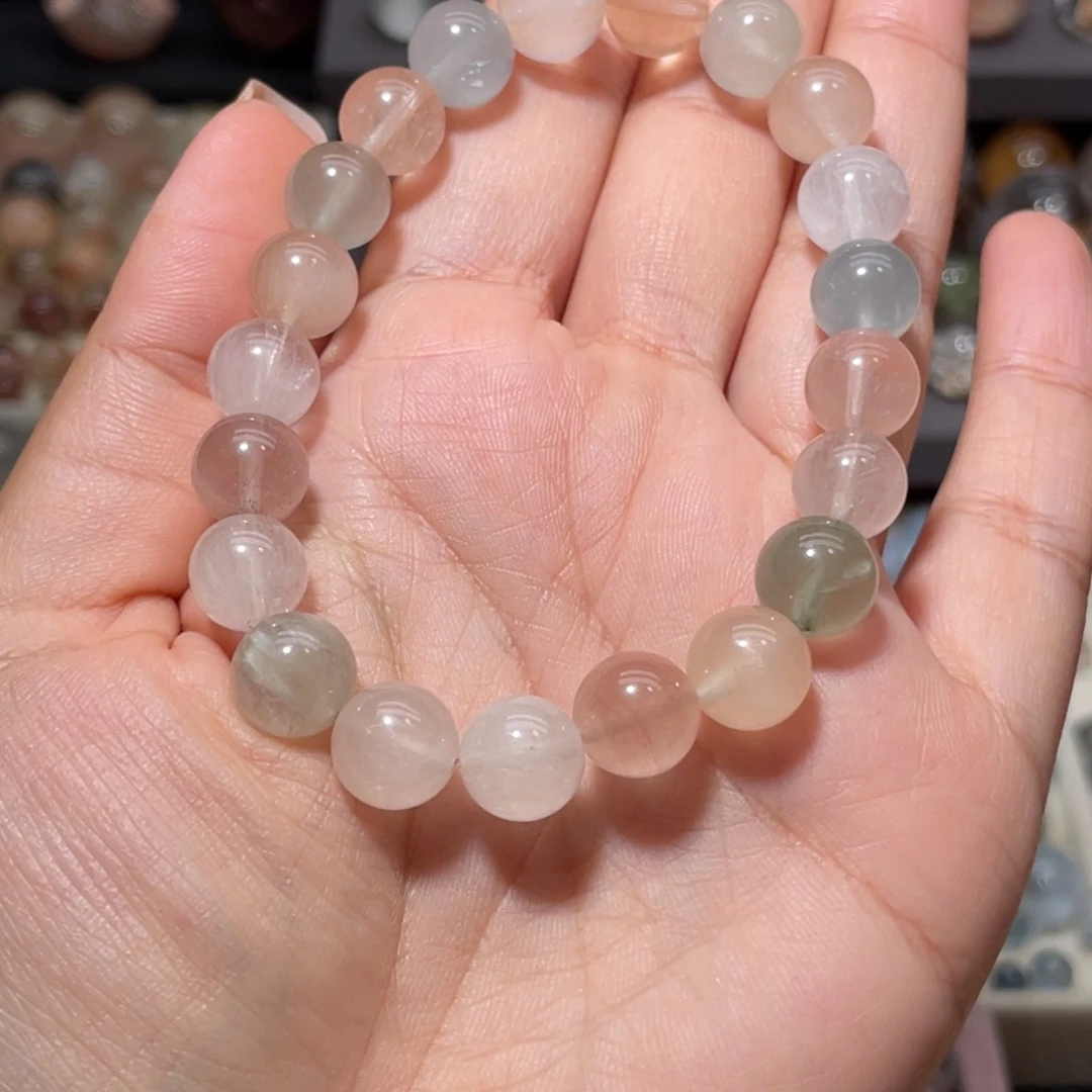 未镶嵌珠宝半成品水晶恋***醒兔毛手链9mm
