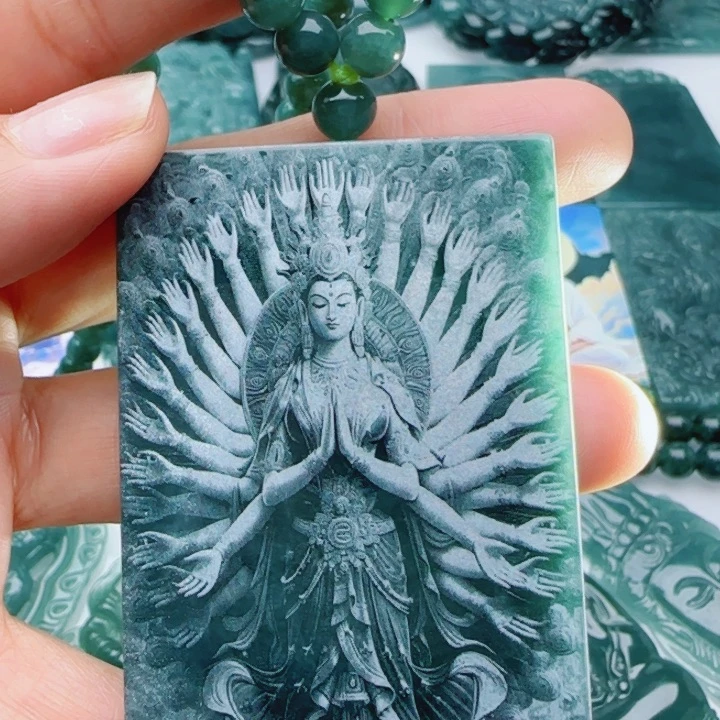 翡翠未镶嵌颈饰多样性发货天然A货翡翠