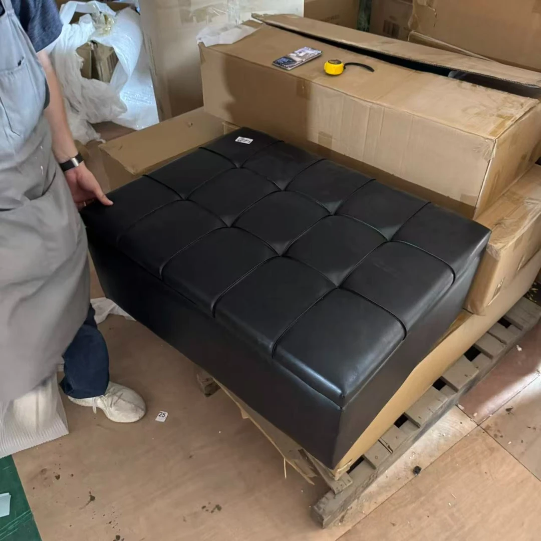 208BK（黑色）皮墩88*67*45CM储物凳沙发库存尾货(新三楼）